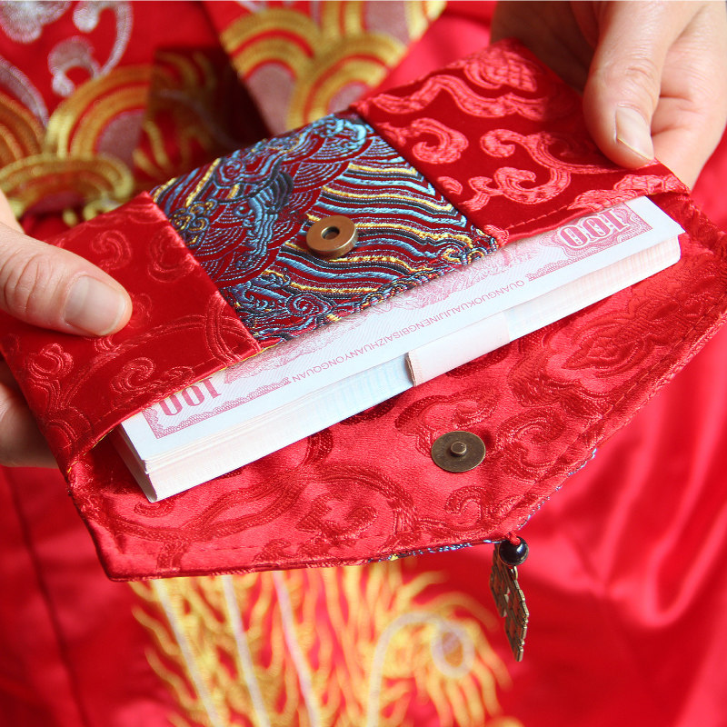 改口红包结婚万元喜钱钱袋布艺大红2021新款红包