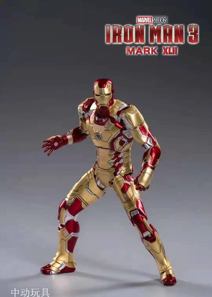 中动mk42钢铁侠模型18cm复仇者联盟塑料玩具儿童系列机器人