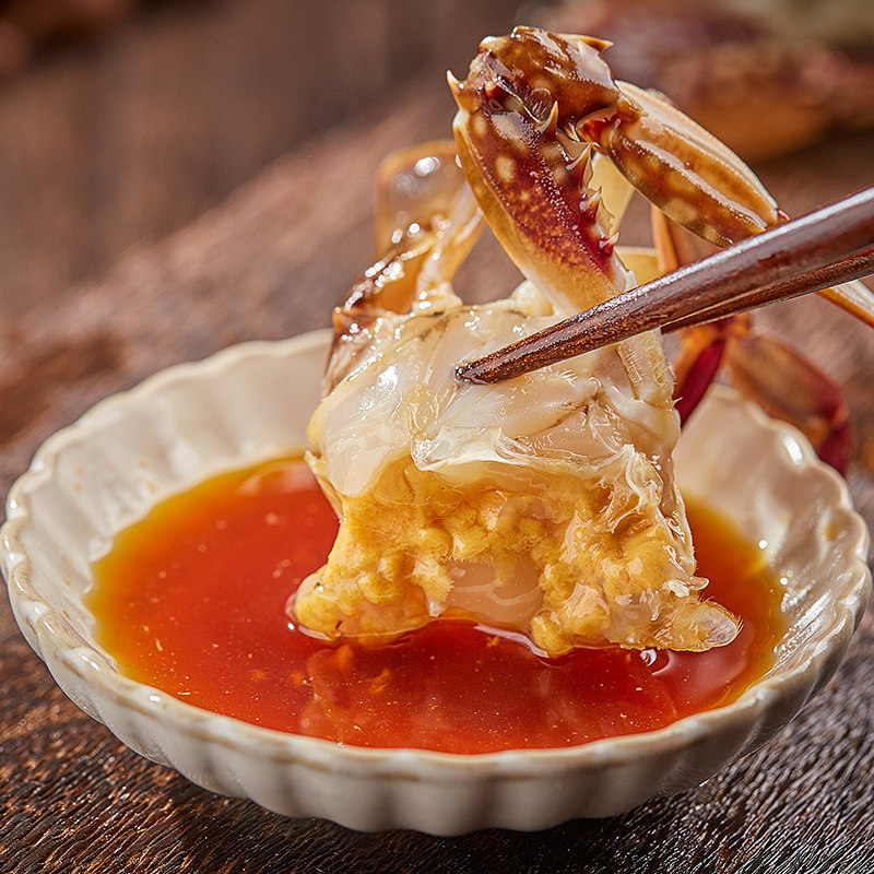 宁波咸蟹呛蟹舟山特产网红韩式生呛梭子蟹整只蟹类制品