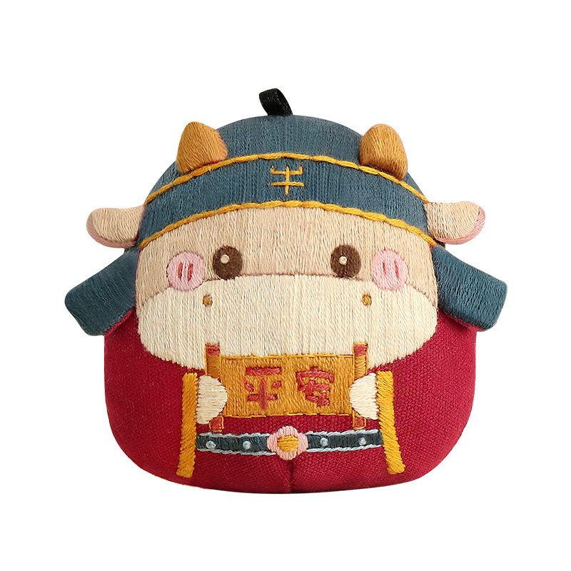 平安福男友护身符挂件生肖牛年刺绣平安包平安材料缝纫diy材料套装