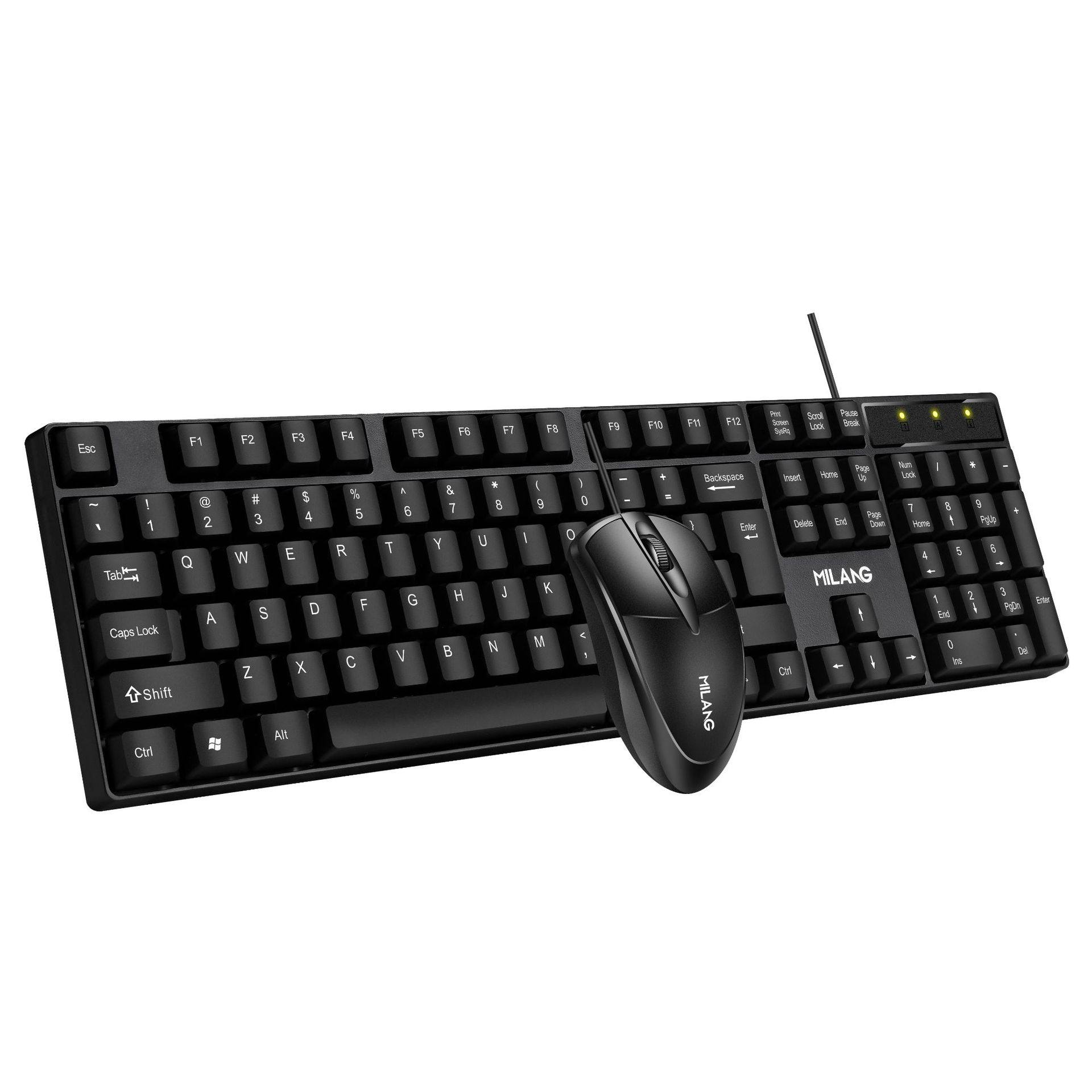 套装米狼t20有线键盘鼠标台式笔记本电脑一体机商务办公键鼠套装