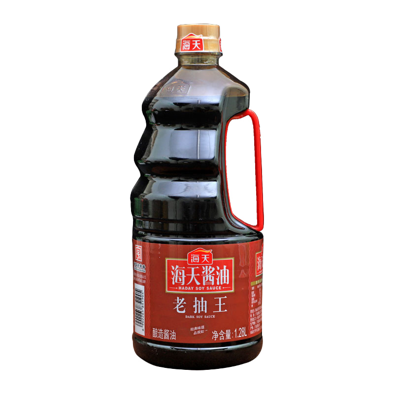 海天老抽王红烧酱油1.28l 实惠大桶装家用炒菜红烧上色厨房调味品