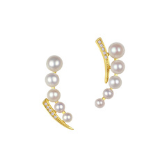 茉妃法式复古不对称珍珠耳钉女925银针优雅气质耳饰小众个性设计价格比较
