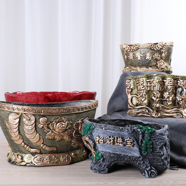 Extra Large Personality Retro Flower Pot Fortune Tree Banyan Green Dish Potted Green Plant Bonsai Desktop Home Gardening Flower Pot Extra Large Personality Retro Flower Pot Fortune Tree Banyan Green Dish Potted Green Plant Bonsai Desktop Home Gardening Flower Pot