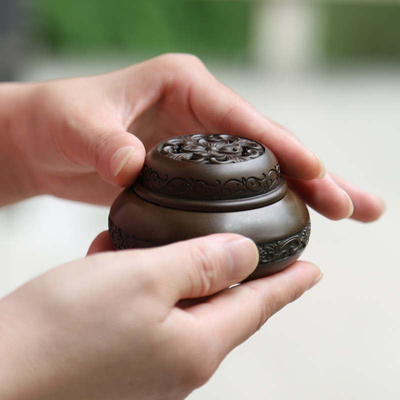 梅花古藤熏香香炉适用2小时盘香家用室内送礼香薰炉