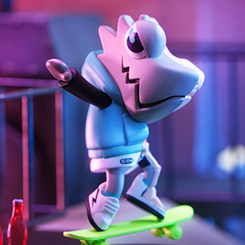 棒潮lamtoys变色龙盲盒公仔骨骼潮玩运动手办摆件潮玩盲盒