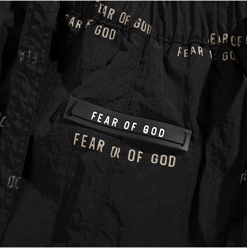 fogfearofgod主线弹幕logo满印飘带短裤休闲裤