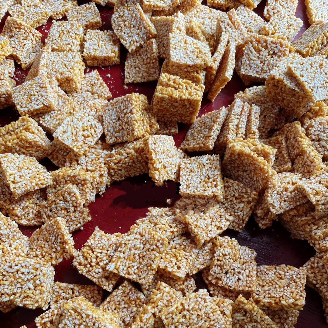 安徽太湖炒米手工农家红薯米糖传统冻米年味薯类制品