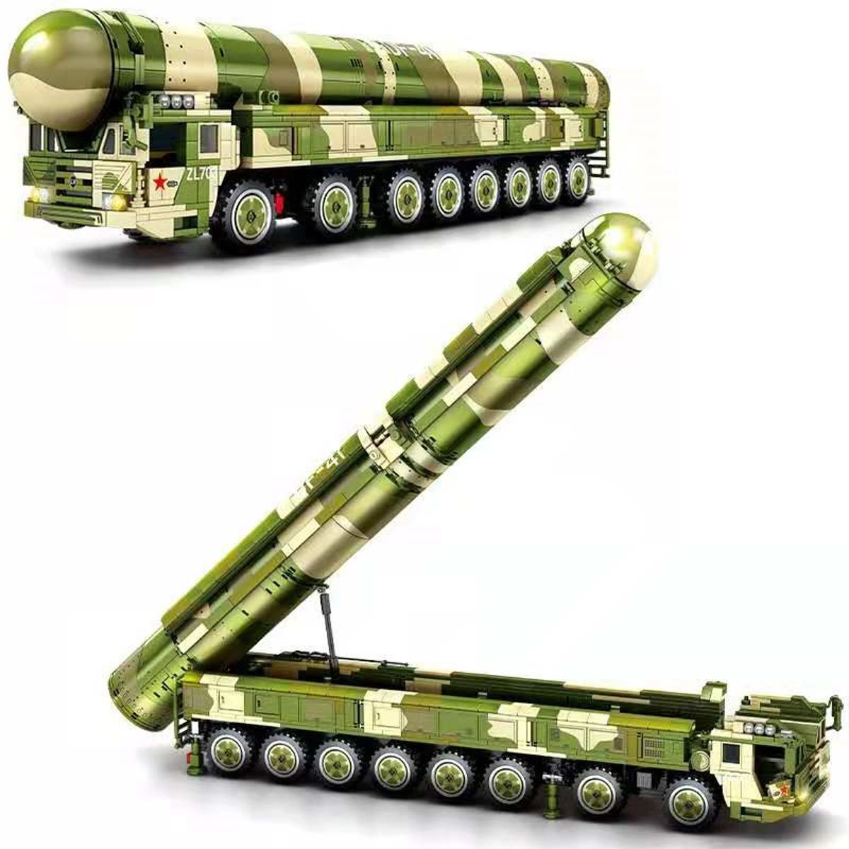乐高东风41洲际战略核导弹发射车99式坦克男孩子积木拼装军事玩具