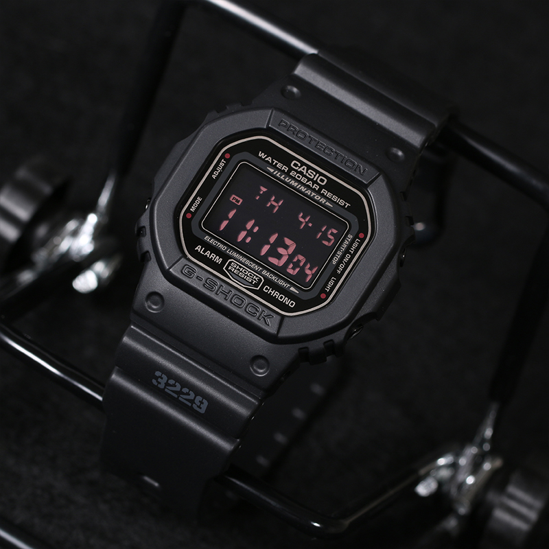 卡西欧小方方块gshock经典酷黑运动手表dw5600bb1sk日韩腕表