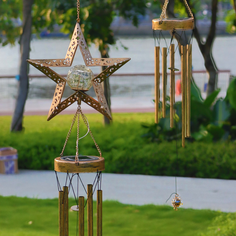 星星风铃挂灯太阳能户外防水庭院灯花园阳台布置景观庭院灯饰