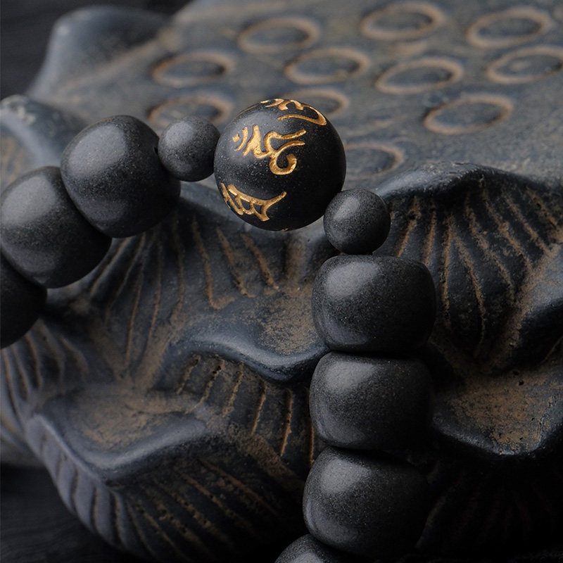 布达拉宫手串男圆珠文玩手链串珠念珠手持佛珠香灰手链