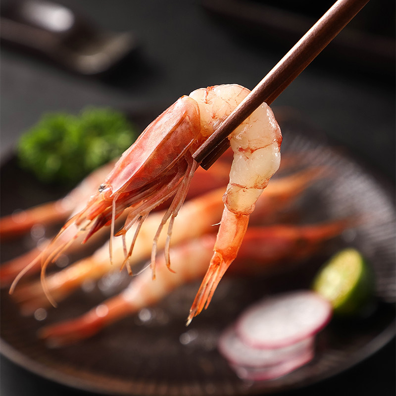 牡丹南海甜虾1kg日料刺身鲜活冷冻红虾北极冻虾