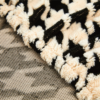 Nordic houndstooth bedside cover winter thick plush bedside backrest soft bag universal elastic ປົກຫຸ້ມປ້ອງກັນ
