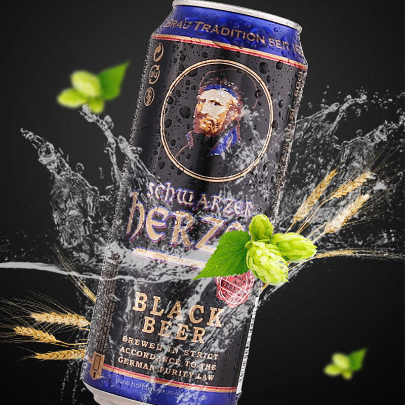 西德24听500ml整箱进口德国式王进口啤酒特黑巴塞罗那啤酒