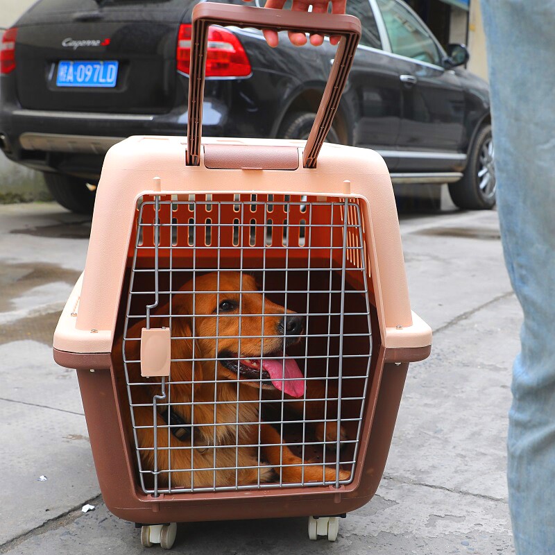 宠物航空箱拉杆带轮狗狗箱子中型柯基外出狗笼航空箱