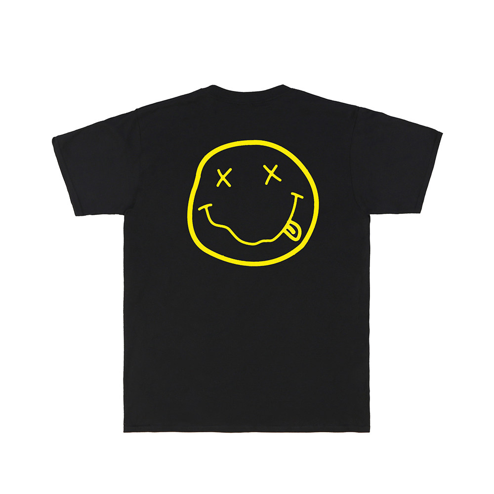 yeppnirvana涅槃乐队联名笑脸纯棉男女情侣时尚潮流运动t恤