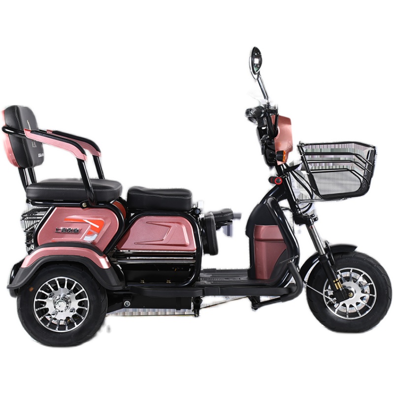 凤凰接送三座亲子孩子电动代步小型轻便60v电动三轮车