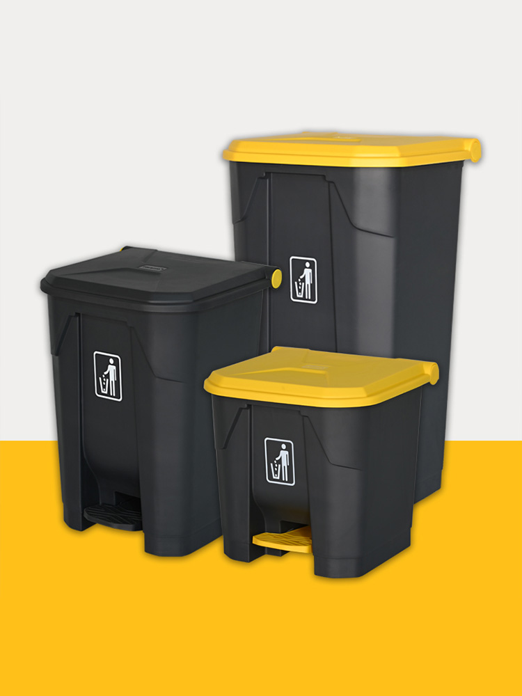 酒店办公厨房餐饮商用脚踩带盖大号脚踏环卫垃圾桶