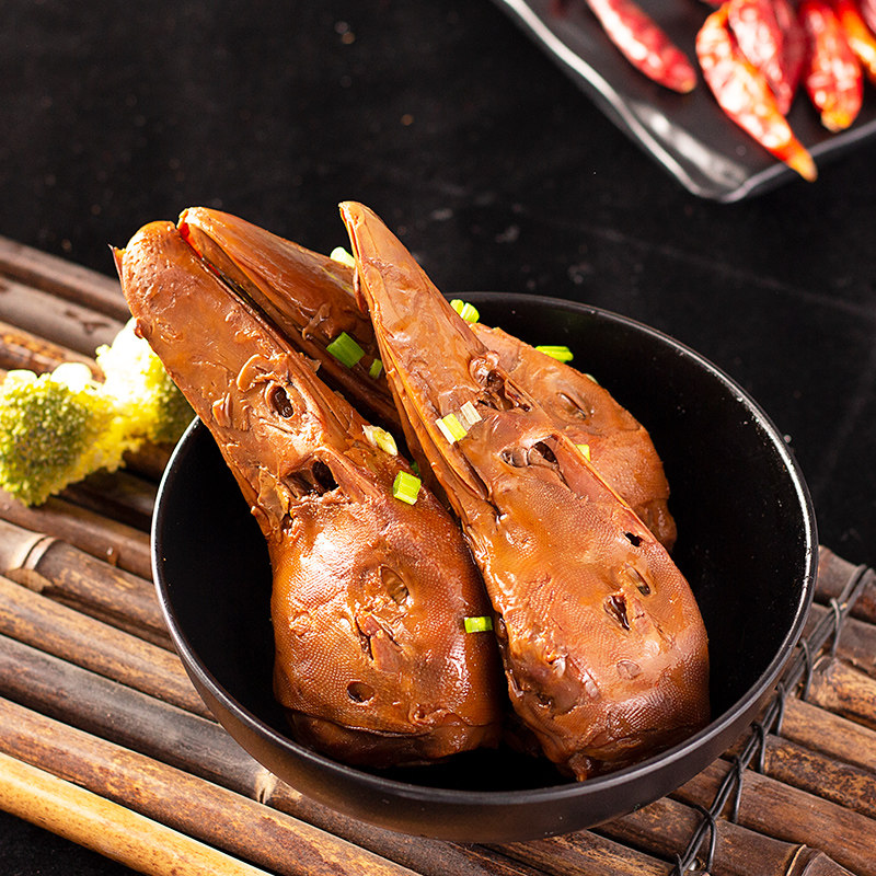 香辣鸭头270克3个鸭头麻辣盐水熟食卤味小吃辣味食品休闲零食即食