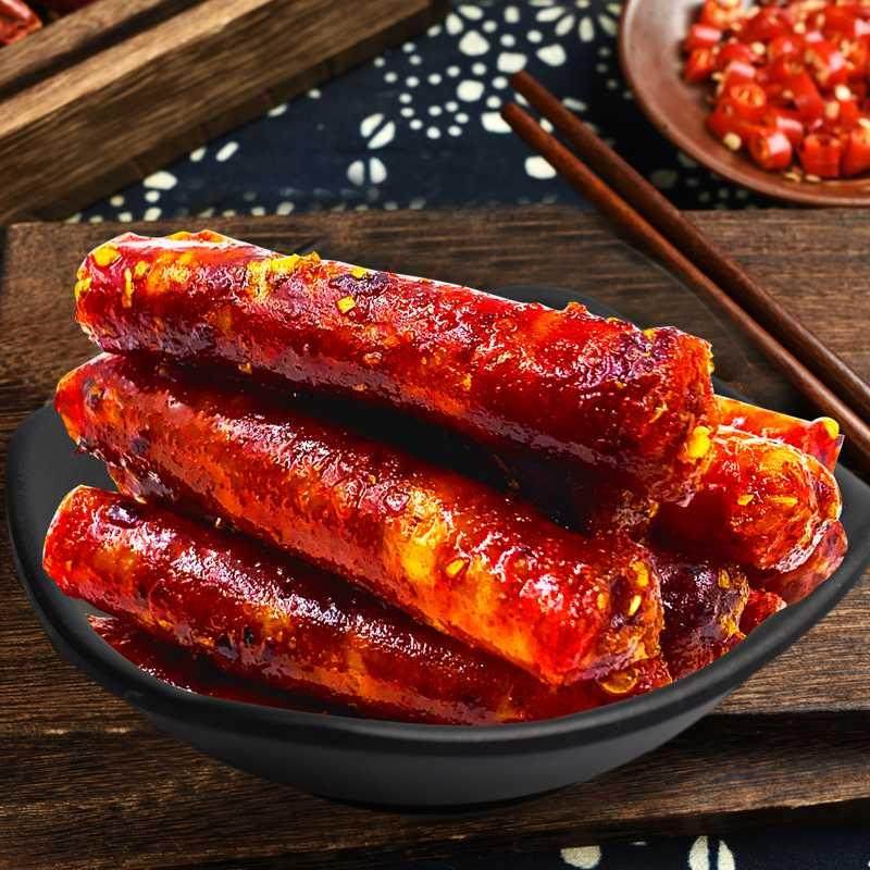 广财笑哈哈烧烤香肠50包香辣麻辣火腿肠小腊肠即食休闲零食品小吃