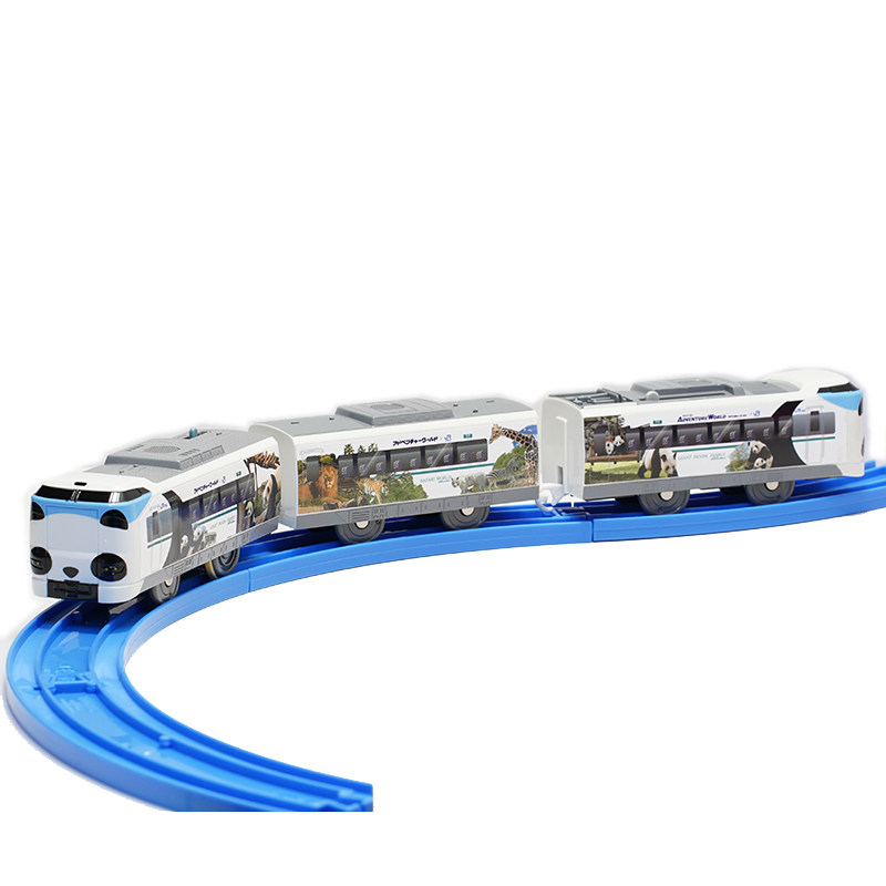 tomy多美卡电动三节火车玩具s24熊猫旅行高铁电动