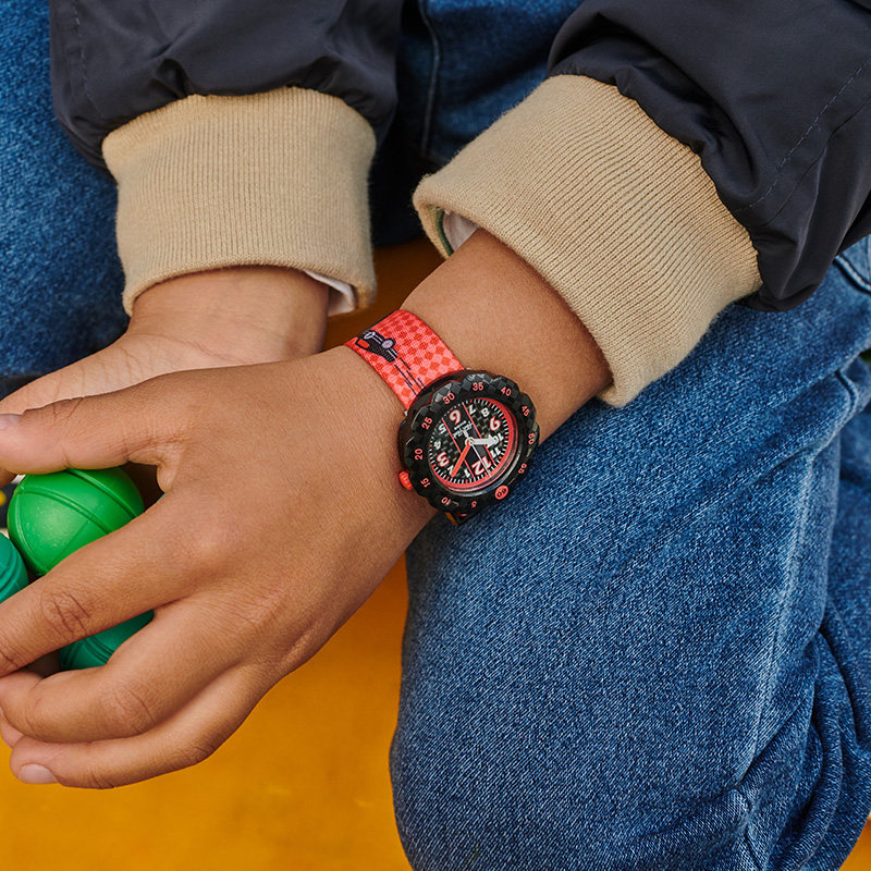 儿童节礼物flikflak飞菲瑞士学生极品飞车防摔指针瑞士腕表