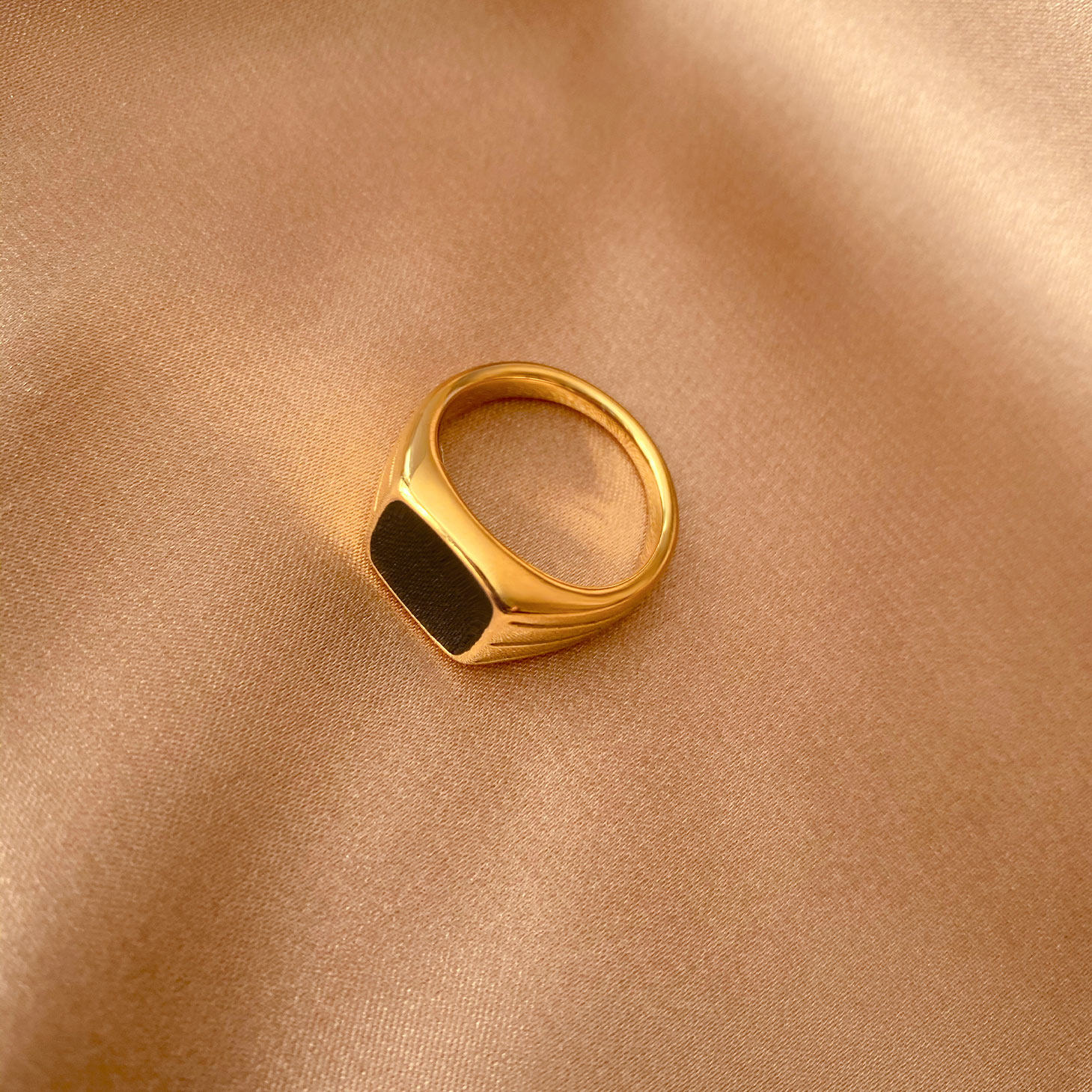 munma几何方形戒指小众设计不掉掉色简约欧美戒指