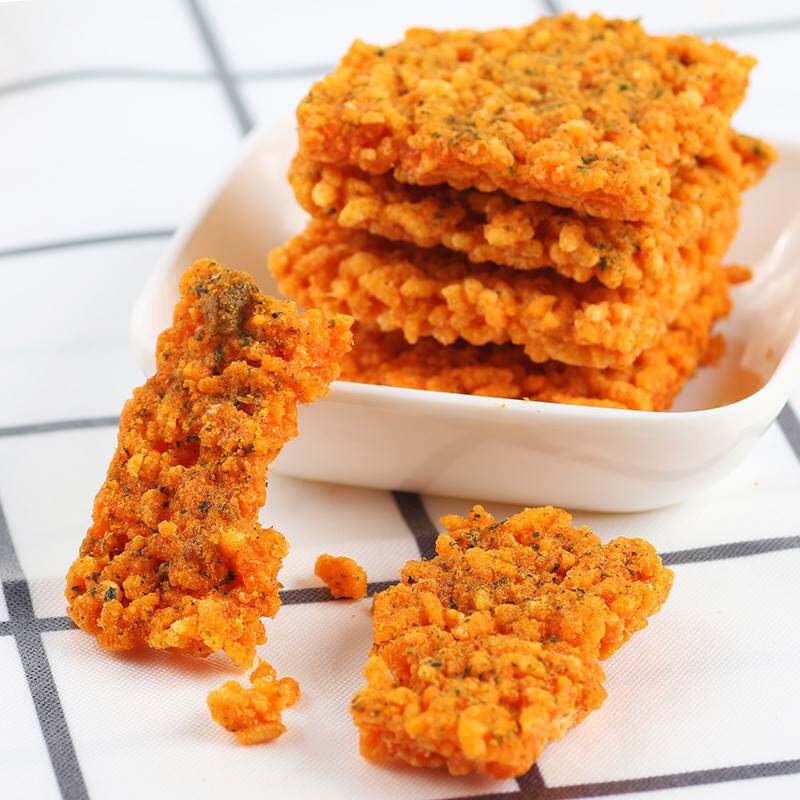 老大蟹黄锅巴咸蛋蛋黄糯米散装大米海苔味网红膨化食品