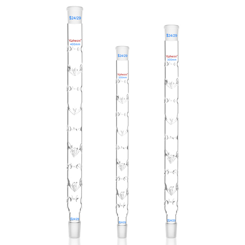 实验室蒸馏翌哲600mm玻璃仪器玻璃器皿柱垂刺形教学仪器其它