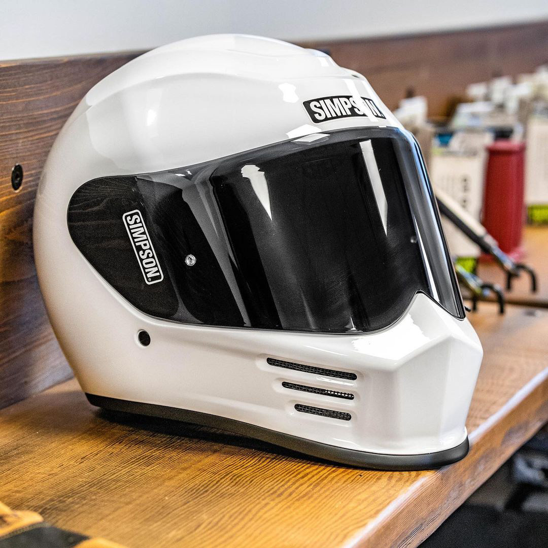 辛普森极速悍匪摩托车头盔seedbandit复古抬头全盔摩托车头盔