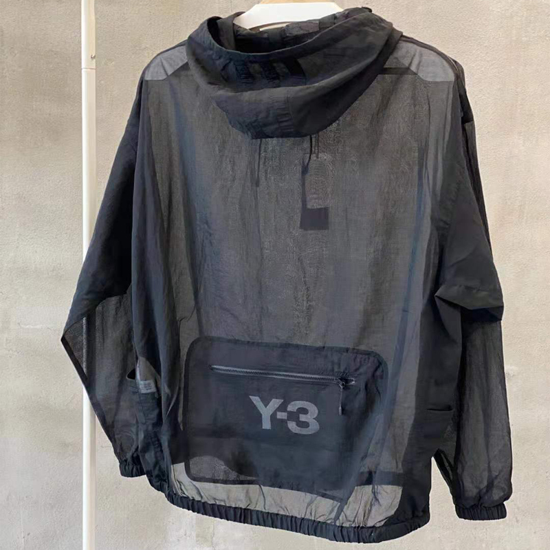 TAHCBG山本耀司Y3轻薄皮肤衣休闲连帽运动防晒服男女情侣风衣外套