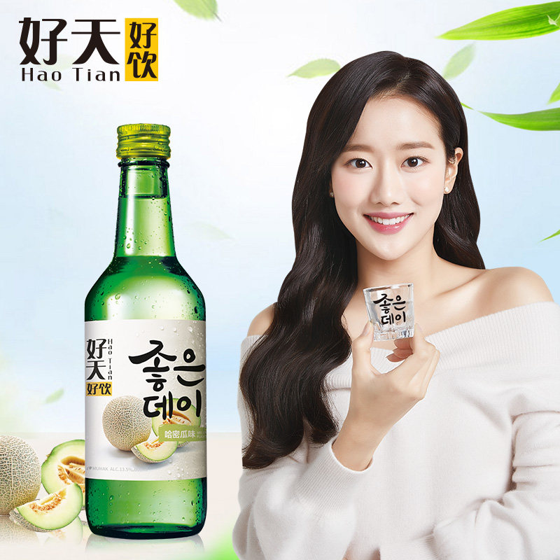 韩国进口好天好饮哈密瓜味配制酒360ml果味酒水清酒