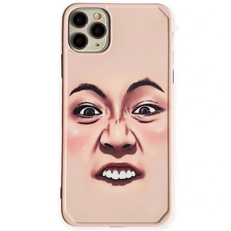 网红自拍挡脸表情11pro/max苹果x/xs/xr手机壳iphone7女8plus情侣