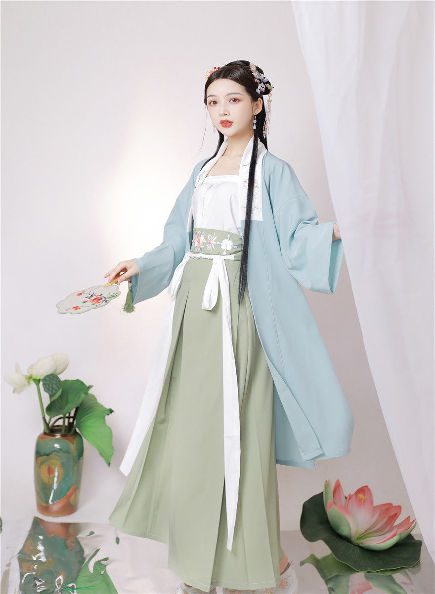 玉术原创汉服女三涧裙宋制汉服女宋抹长褙子齐腰正品一片式春夏装