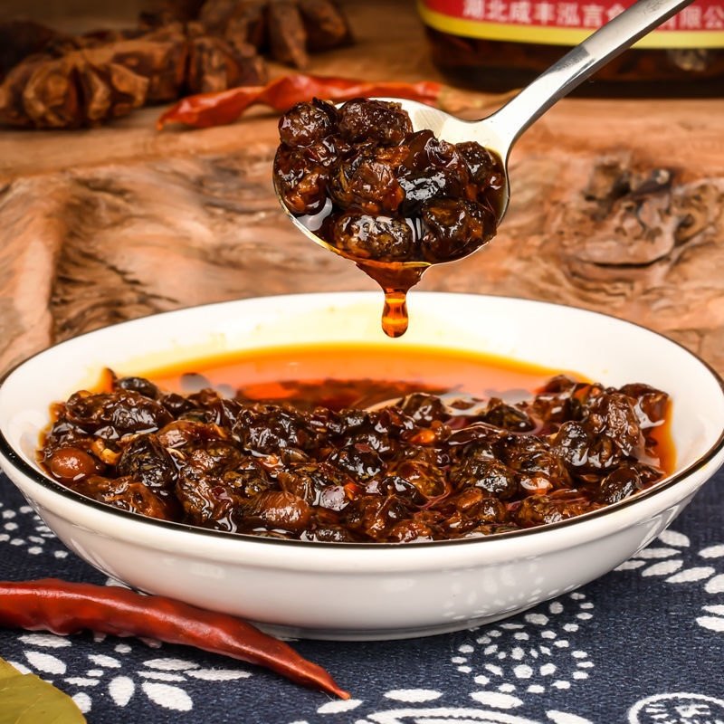 腊肉农家香辣豆豉麻辣风味土家自制特产肉豆豆瓣酱