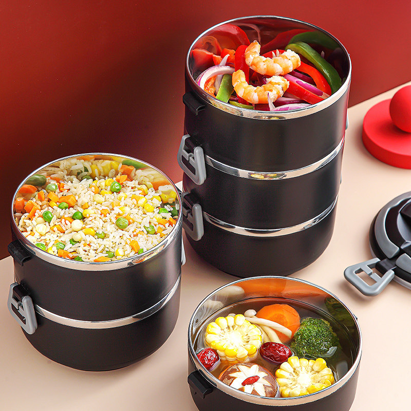 不锈钢保温网红饭盒男生大容量便携上班族餐盒学生饭盒