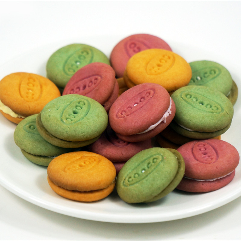 饼干coco马卡龙夹心376g草莓奶油柠檬综合迷你夹心饼干