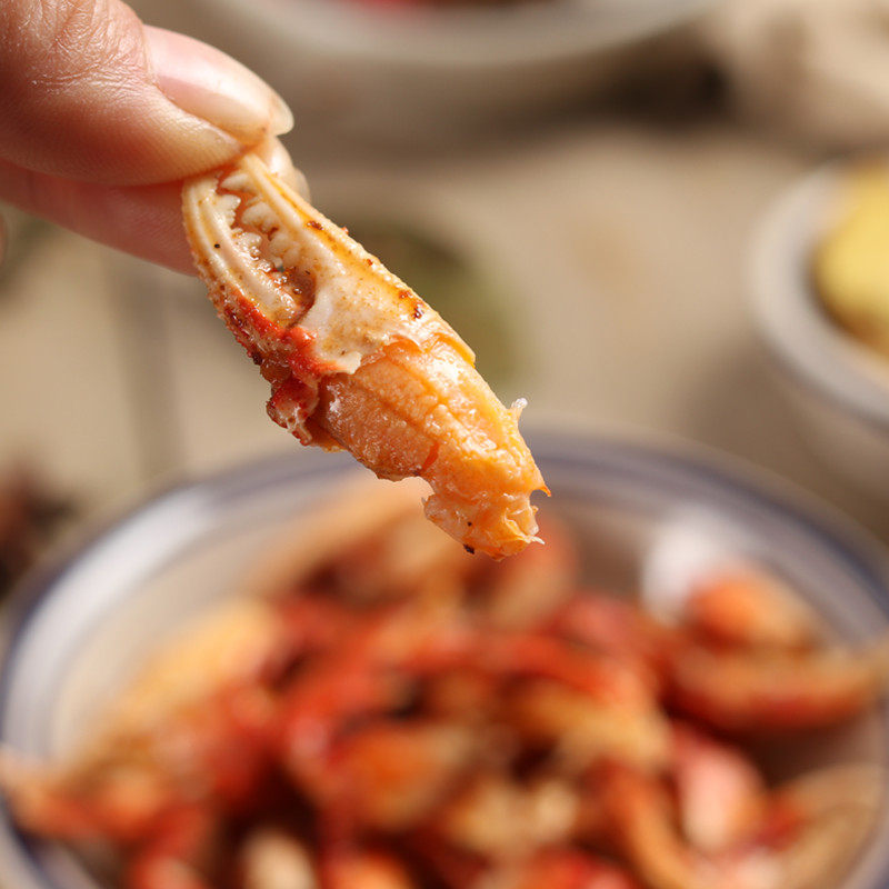 螃蟹麻辣蟹脚香辣蟹钳蟹肉ktv即食海鲜熟食蟹类制品