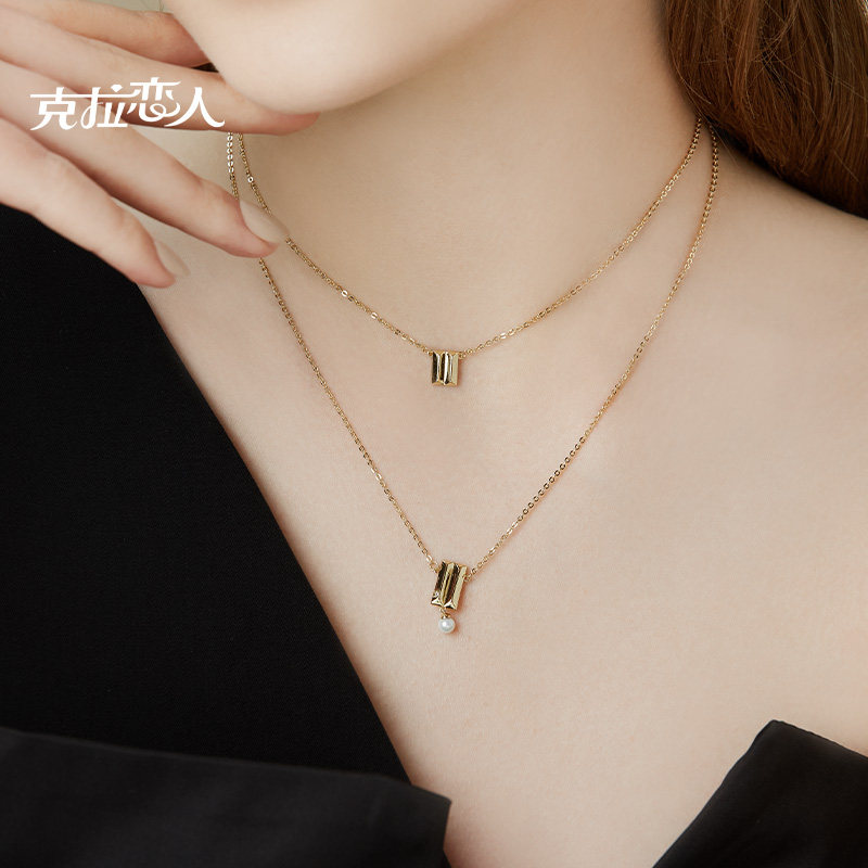 克拉恋人珠宝钻石项链one系列浓情巧克力吊坠精致颈饰