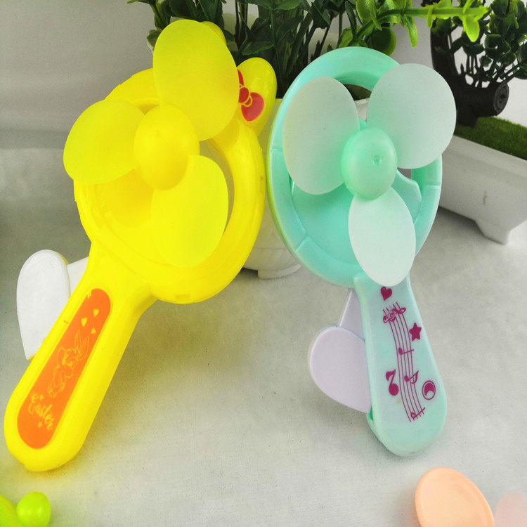 大杂百货创意迷你你手压小风扇卡通手持玩具迷你风扇