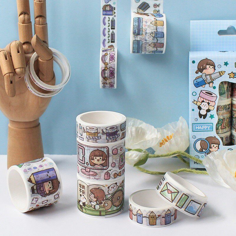 胶带长诗学生diy图案装饰素材手帐贴纸ins胶带