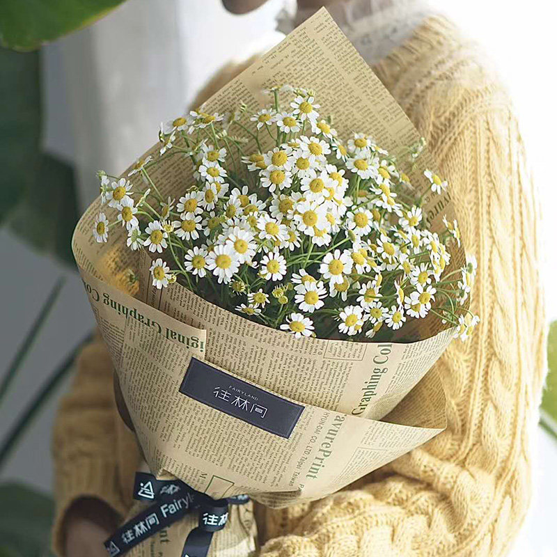 英文报纸花束包装纸鲜花包花礼物礼品干花花艺花艺包装纸