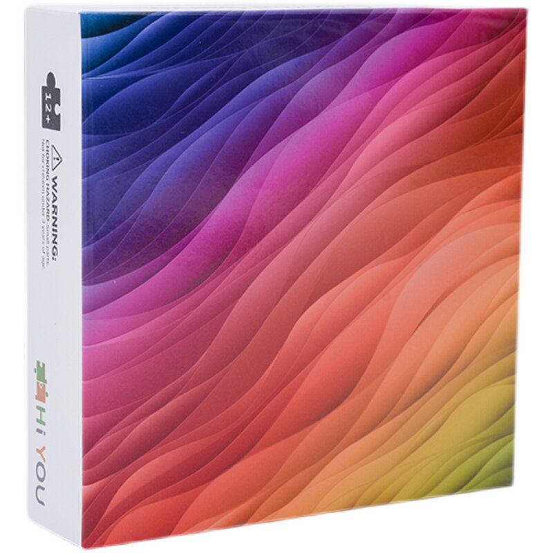 hiyou梦幻色彩彩虹渐变拼图1000片成人高难度拼图
