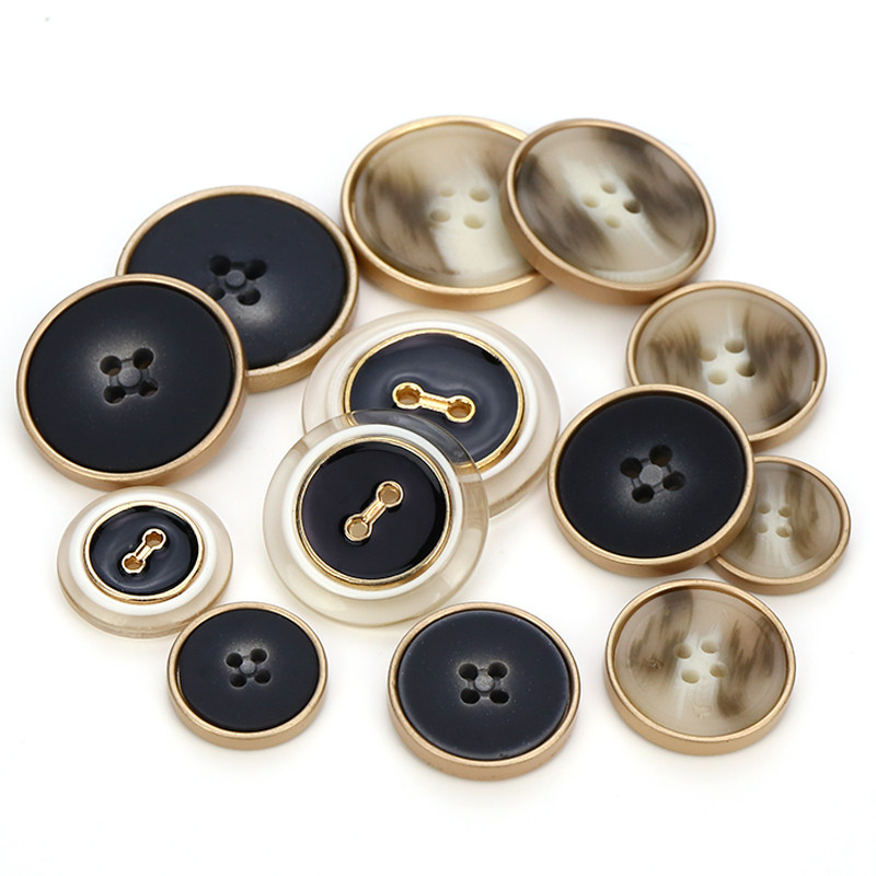 圆形扣大西装男女扣子百搭时尚双拼金属组合纽扣