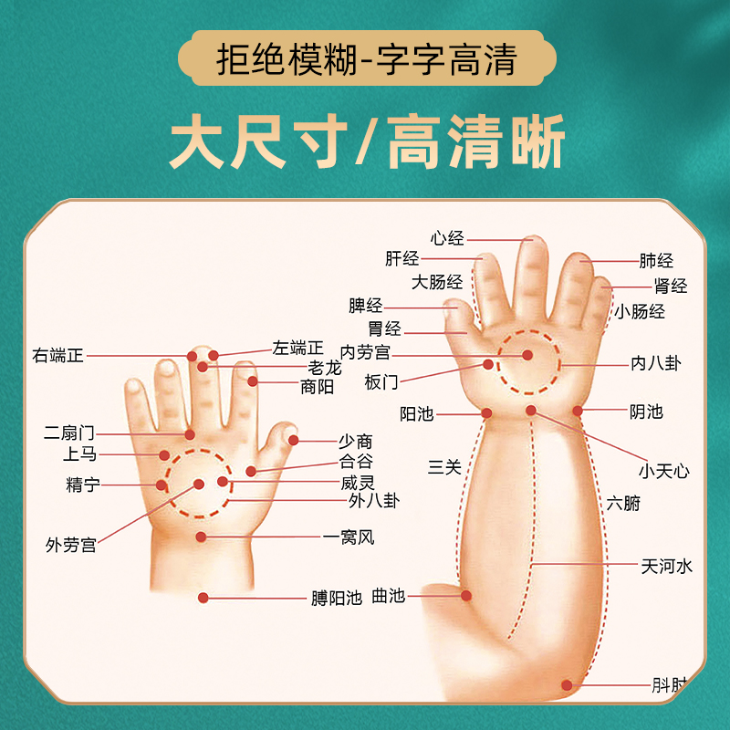 经络穴位位图儿童标准挂图人体高清小儿推拿写真