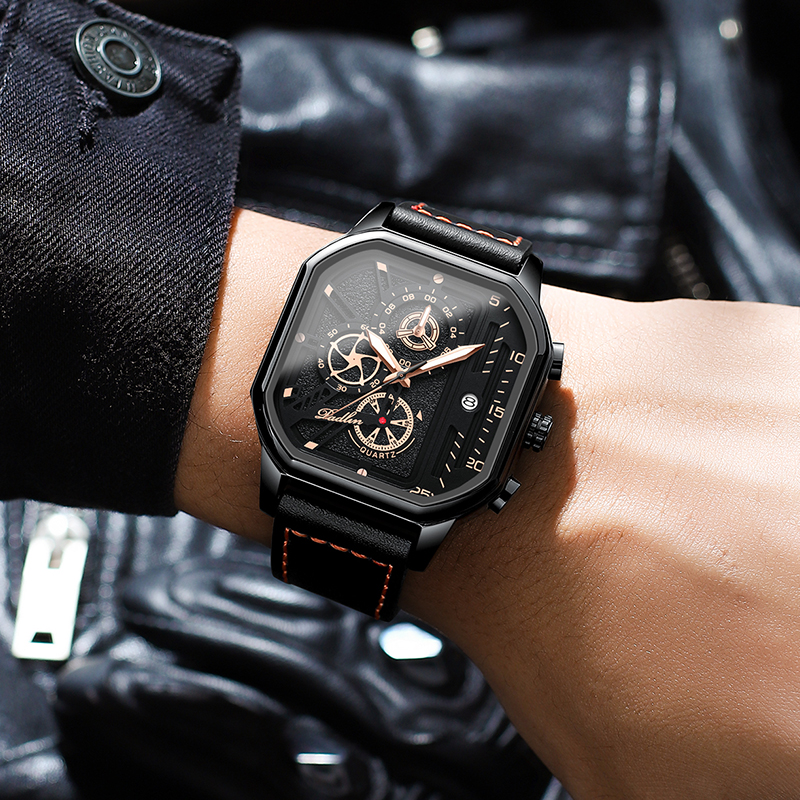 瑞士认证名牌男士手表正品十大品牌阿玛妮机械表学生潮流2021新款