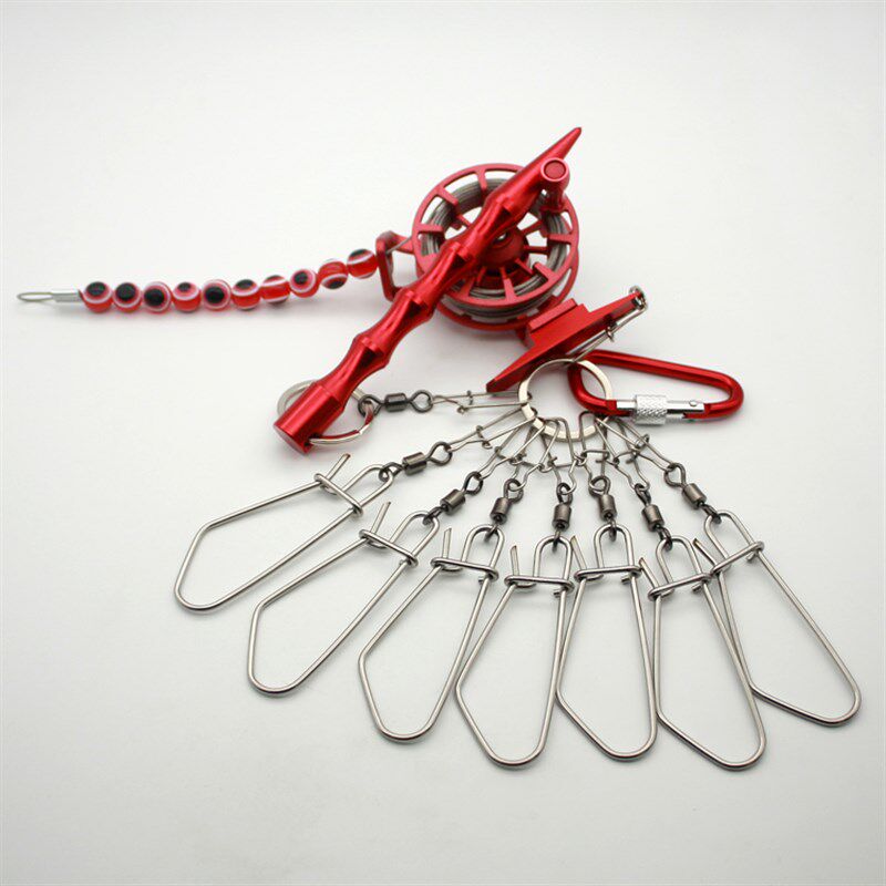 鱼锁收快活鱼扣轮diy锁鱼带器轮式鱼扣缩挂伸缩扣