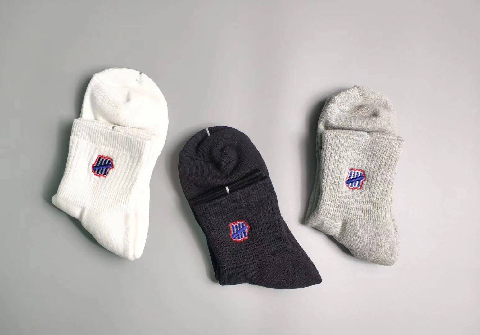 undefeated日版运动毛巾篮球五道男女彩色运动袜