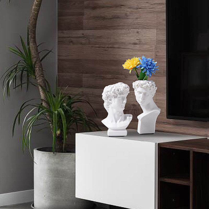 大卫创意石膏像花瓶摆件